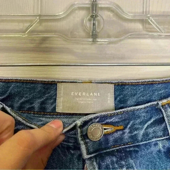 Everlane The 90’s Cheeky Denim Blue Jeans Organic Cotton Sz 29 Ankle - Picture 2 of 7